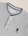 U.S. Polo Assn. Heathered Tipped Collar Henley T-Shirt