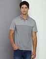 Calvin Klein Colour Block Mix Media Polo Shirt