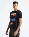 Flying Machine Graphic Print Cotton T-Shirt