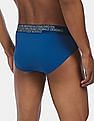 Calvin Klein Underwear Men Dark Blue Elasticized Waist Statement Hipster Briefs