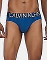 Calvin Klein Underwear Men Dark Blue Elasticized Waist Statement Hipster Briefs