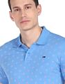 AD by Arvind Cotton Geometrical Print Polo Shirt
