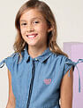 U.S. Polo Assn. Kids Girls Denim Fit And Flare Dress