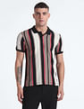 Flying Machine Vertical Stripe Cotton Polo Shirt