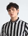 Flying Machine Vertical Stripe Cotton Shirt