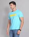 AD by Arvind Crew Neck Printed T-Shirt