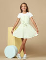 U.S. Polo Assn. Kids Girls Vertical Striped Mini Dress