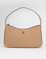 Tommy Hilfiger Solid Beige Pu Hand Bag