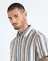 Flying Machine Cotton Slub Striped Shirt
