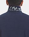 U.S. Polo Assn. Denim Co. Men Blue Dark Washed Cotton Pique Polo Shirt
