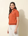 U.S. Polo Assn. Women Relaxed Fit Solid Polo Shirt