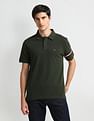 Arrow Sports Striped Tape Solid Polo Shirt