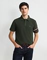 Arrow Sports Striped Tape Solid Polo Shirt