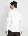 Arrow Mandarin Collar Self Design Formal Shirt