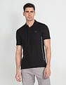 Arrow Newyork Striped Collar Solid Polo Shirt