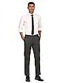 Arrow Regular Fit Patterned Formal Trousers