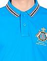 U.S. Polo Assn. Striped Collar Pique Polo Shirt