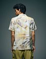 Flying Machine Abstract Printed Digitopia Cuban Collar Shirt