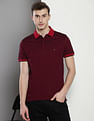 Tommy Hilfiger Transitional Cotton Contrast Collar Polo Shirt