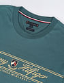 Tommy Hilfiger Gold Embroidered Cotton T-Shirt