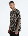 Flying Machine Viscose Floral Cuban Collar Shirt
