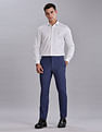 Tommy Hilfiger Regular-Fit Solid Mid Rise Trousers