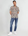 Flying Machine Short Sleeve Floral Print Shirt