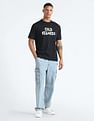 Flying Machine Oversized Typographic Print T-Shirt