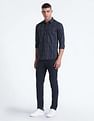 Flying Machine Windowpane Check Slim Fit Shirt