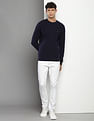 Tommy Hilfiger Crew Neck Textured Sweater