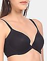 Calvin Klein Underwear Women Black Lightly Lined Solid Front Closure Bra