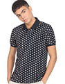 Flying Machine Geometric Print Polo Shirt