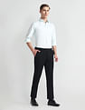 Arrow Slim Fit Mid Rise Trousers
