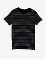 Tommy Hilfiger Kids Boys Striped Regular Fit Cotton T-Shirt