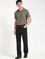 Calvin Klein Jeans Solid Regular-Fit Cotton Polo T-Shirt