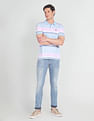Arrow Sports Mercerised Cotton Horizontal Stripe Polo Shirt