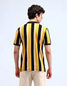 Flying Machine Vertical Stripe Cotton Polo Shirt