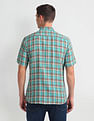 Arrow Sports Linen Blend Check Shirt