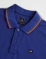 Arrow Sport Striped Collar Solid Polo Shirt