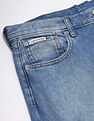 Calvin Klein Jeans Mid-Wash Straight-Fit Mid Rise Jeans