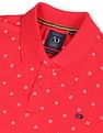 AD by Arvind Cotton Geometrical Print Polo Shirt
