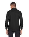 Tommy Hilfiger Men Black Dobby Weave Cotton Formal Shirt