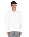 Calvin Klein Men White Broken Logo All Over Print Sweatshirt