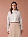 U.S. Polo Assn. Women Brand Embroidered Vertical Stripe Shirt