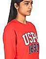 U.S. Polo Assn. Women Long Sleeve Crew Neck Sweatshirt