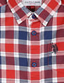 U.S. Polo Assn. Kids Boys Pure Cotton Buffalo Check Shirt