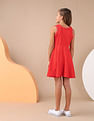 U.S. Polo Assn. Kids Girls Solid Fit And Flare Dress