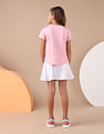 U.S. Polo Assn. Kids Girls Stud Detailed Relaxed Fit T-Shirt