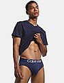 Calvin Klein Underwear Men Blue Pique Solid Hipster Briefs
