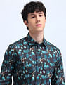 Flying Machine Abstract Pattern Regular Slim Fit Shirt